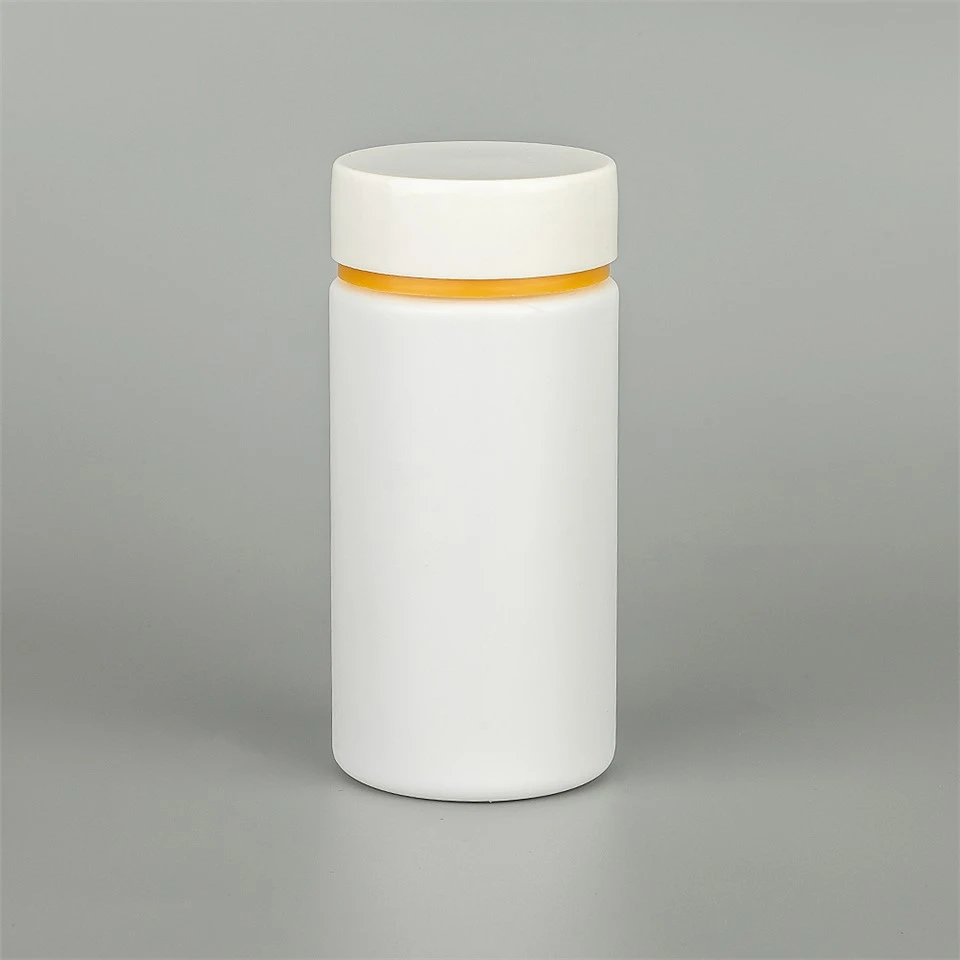 HDPE Cylindrical Tablet Capsule Plastic Bottle